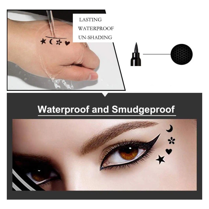 2pcs Dual Tattoo Liquid Delineador De Ojos De Larga Duración