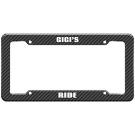 GRAPHICS & MORE Carbon Fiber Pattern License Plate Frame Ride Names Female Ge-Gl - Gigi