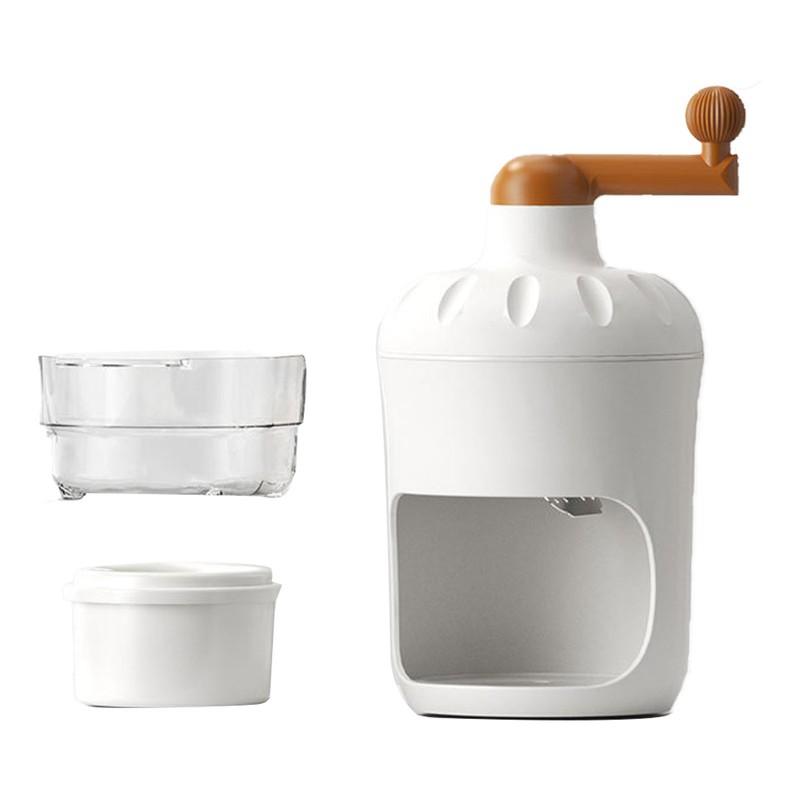 Hand Crank Shaved Ice Machine Stainless Steel Blades Safe Portable