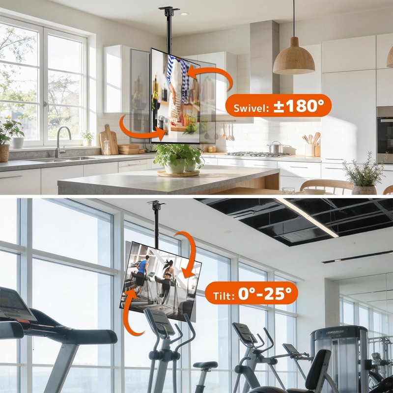 Ceiling TV Mount for 43-86 Inch, Hanging TV Mount Supports