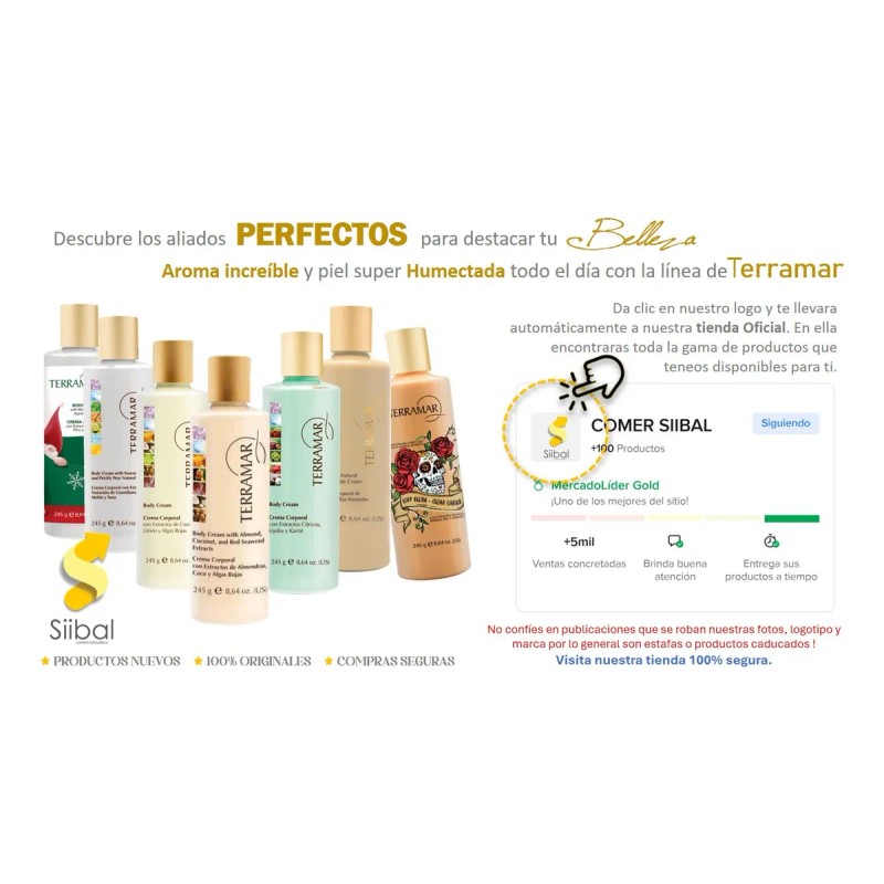 Crema Corporal Humectante Coco Almendra Algas Terramar 245