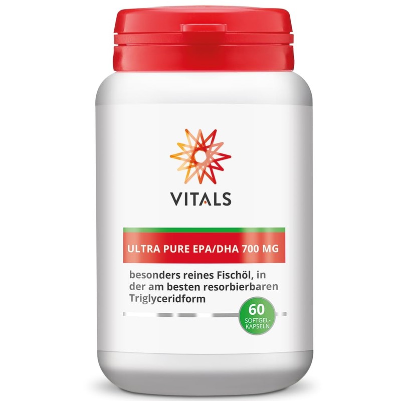 Vitals Ultra Pure EPA/DHA - 700 mg, 60 Softgel Capsules.