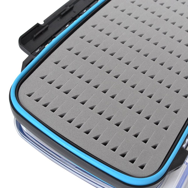 Dr.Fish Waterproof Fly Fishing Box Slit Foam Easy Grip Flies