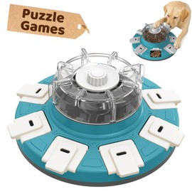 JoyBruko Interactive Dog Puzzle Toys - Treat Dispensing Slow Feeder Advanced-Level for Mental Stimulating and Boredom, Enrichment Dog Toy IQ Training for Small Medium Large Smart Dogs, Blue
