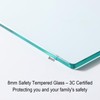 Lumclaw Bathroom Shelf Glass Shelves 23-Inch Floating Tempered Glass Shelf
