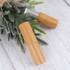 SAFIGLE 1set Bamboo Lipstick Tubes Refillable Lip Balm Storage Containers