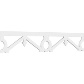 Ekena Millwork RUNP08X0625X48PAL Palmer Architectural Grade PVC Running Trim, 8"H, White