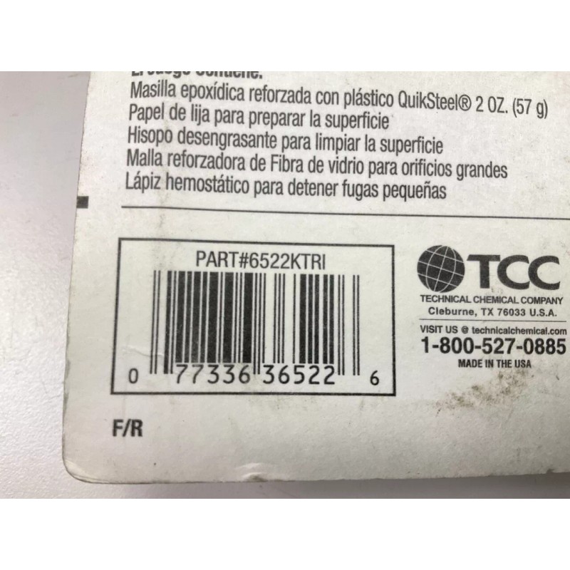 BLUE MAGIC (2) Blue Magic 6522KTRI QuikSteel Plastic Tank Repair