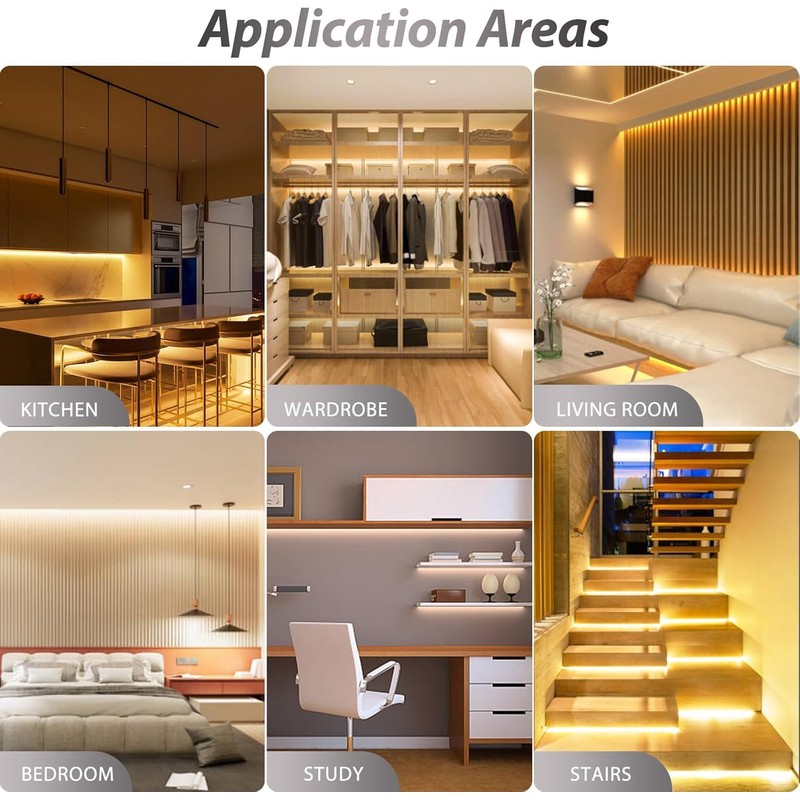 Kitchen LED Under-Unit Light, 6 x 50 cm, Warm White