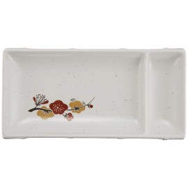 ENTEC 竹形 刺身皿 元禄梅 U-32