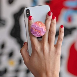 Nsotts (6 Pack) Collapsible Cell Phone Grip for Smartphones,Expanding Cellphone Holder for Phone - Purple Pink Marble