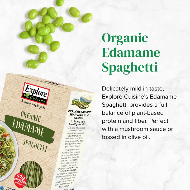 Explore Cuisine Organic Edamame Spaghetti - 8 oz, Pack of