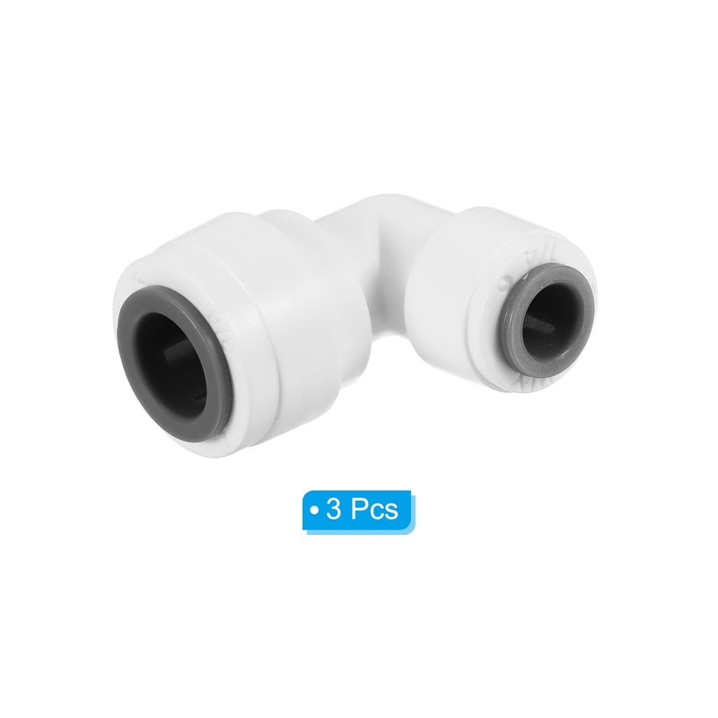 PATIKIL 3/8" to 1/4" Push to Connect Elbow Fittings, 3