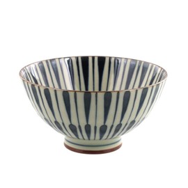 Tableware East Rice Bowl, Indigo Old Dye, Fukamaru Rice Bowl, Tokusa di-028-04