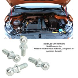 TKSE Gas Strut Ball Stud,4PCS 13mm Gas Lift Support Ball Studs with Washers and Nylon Lock Nut,5/16in 18 Thread Long Durability Metal Ball Studs Fits Lift Supports Shocks Struts