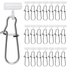 Fishing Line Sinker Slides, 30pcs Heavy Duty Sinker Weight Connectors Sinker Slider with Duo Lock Snap for Saltwater Surf Fishing Rigs Catfishing Sliding Rig