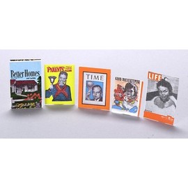 Dollhouse Miniature Set of 5 Asst Magazine Covers