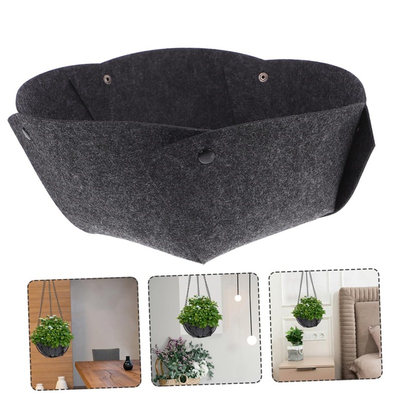 Sosoport Garden Pot Liner 12-inch Fabric Planter Basket Liner Durable