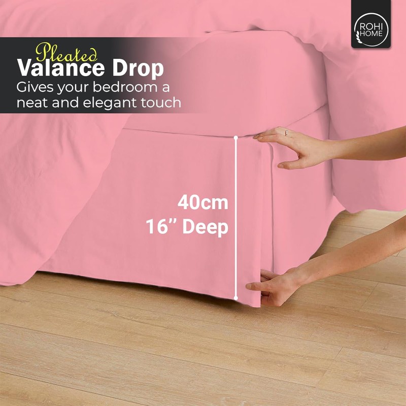 Rohi Pleated Base Valance Sheet Single – Polycotton Base Valance
