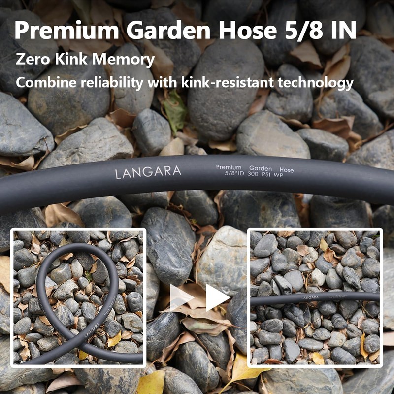 Heavy Duty Premium Garden Hose 50ft x 5/8", 300PSI Working,