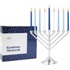 The Dreidel Company Hanukkah Menorah Rambam Design for Chanukah, Candles