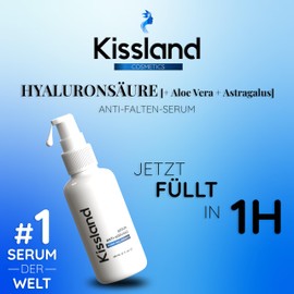 Anti Falten Serum mit Reiner Hyaluronsäure, Aloe Vera und Astragalus 60ml - Hyaluron Serum Ideal als Faltenfüller für tiefe Falten - Serum Gesicht Anti Aging - Faltencreme mit Soforteffekt