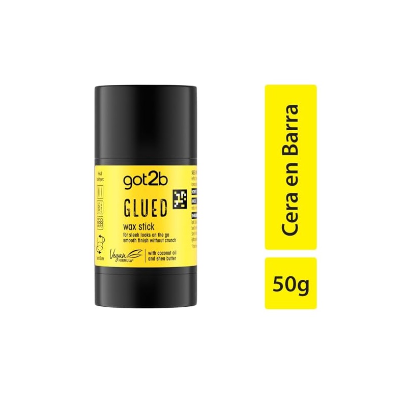Got2B Cera para Cabello Glued Wax Stick 50g, Alta Fijación