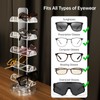 NiHome Clear Acrylic Rotating Eyeglass Display Stand for 10 Pairs,