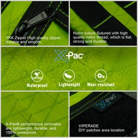 VIPERADE VE18 EDC Pouch, Pocket Organizer Pouch for Men, EDC Pocket Organizer Pouch, 3 Slots with 2 Zipper Pockets, EDC Pouch Multitool Pouch (XPAC-Hot Lime)