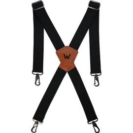 WELKINLAND 1.5In HD Elastic Suspenders, Heavy-Duty Work Suspenders, Comfy Belt Loop Suspenders with Hooks, Men Suspender for Pants, Men's Suspender for Jeans