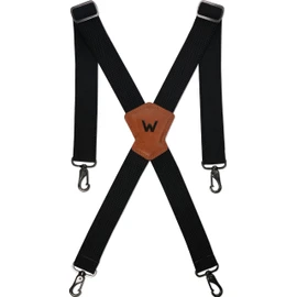 WELKINLAND 1.5In HD Elastic Suspenders, Heavy-Duty Work Suspenders, Comfy Belt Loop Suspenders with Hooks, Men Suspender for Pants, Men's Suspender for Jeans