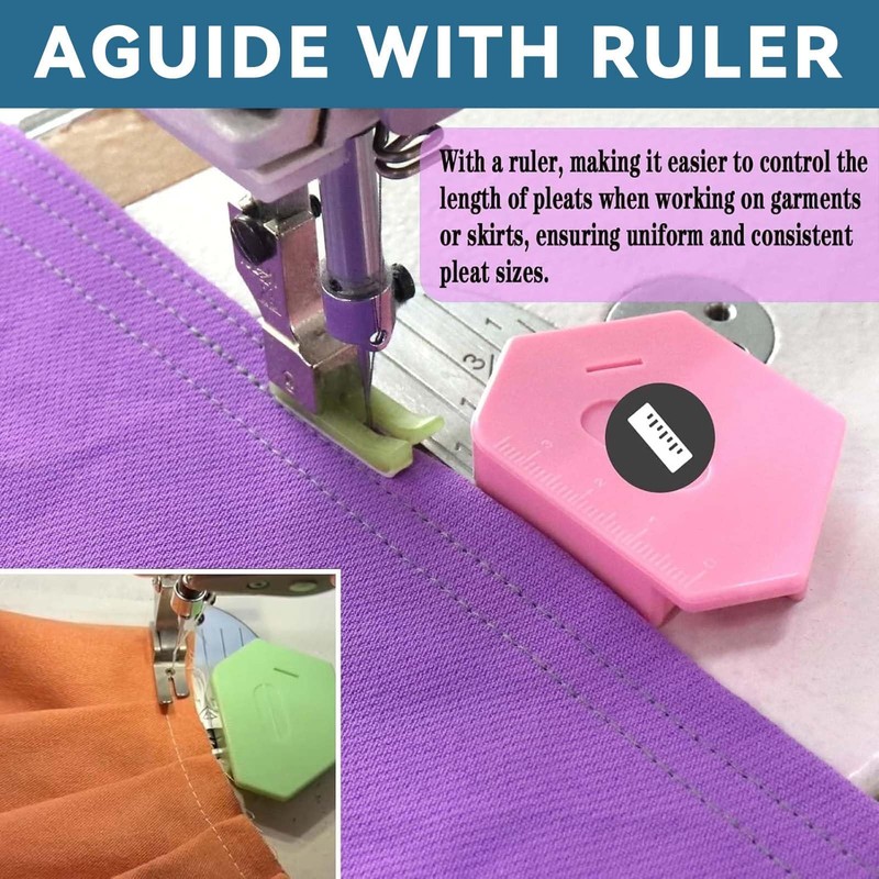 BRIOTA 3PCS Magnetic Seam Guide for Sewing Machine, Anti-Curl for
