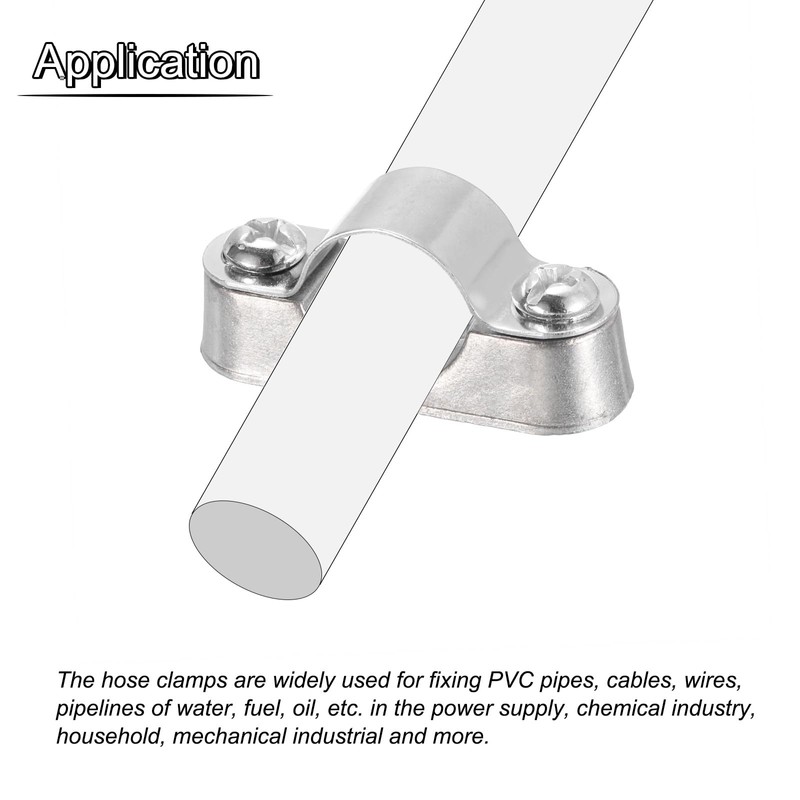 uxcell 10Pcs Pipe Support Pipe Bracket Clamp for OD 39mm