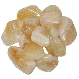 Hypnotic Gems Materials: 1 lb Citrine Tumbled Stones - Grade 2 - Large - 1.25" to 1.75" Avg. - Bulk Natural Rocks Polished Gemstone Supplies for Wicca, Reiki, Energy Crystal Healing