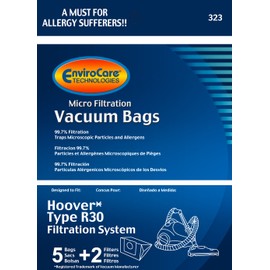 EnviroCare Replacement Micro Filtration Vacuum Cleaner Dust Bags Designed to Fit Hoover R30 Canisters. 5 Bags and 2 Filters