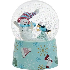 Precious Moments Snowman & Puppy Snow Globe | Little Moments Make The Best Memories Resin/Glass Musical Snow Globe | Christmas Decor & Gifts | Gifts for Dog Lovers | Holiday Decorations