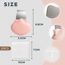 ZWWOGE 2 Pcs Mitesserentferner Werkzeug,Mit 20 feuchten Pads,Hautschrubber Gesichtsschaber Werkzeug,Mitesser Entferner für das Gesicht,Gesichts Tiefenreinigungswerkzeug für Frauen und Männer