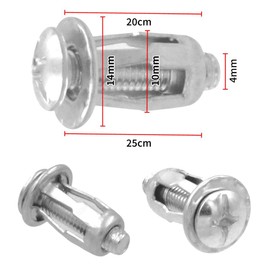 winova Petal Nuts Expanding Rivet Nuts Carbon Steel Zinc Plated Rust Corrosion Resistant Metal Fixing Nuts for DIY Construction Furniture Set of 15 (M4 x 25mm)