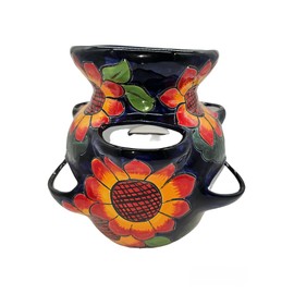 Talavera Pottery Store Strawberry Planter Medium Hand Painted Pot Indoor Outdoor Glazed (Sun Flower)