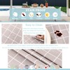 2pcs 137*180cm Plastic Tablecloths Waterproof Grey Checkered PVC Table Cloth