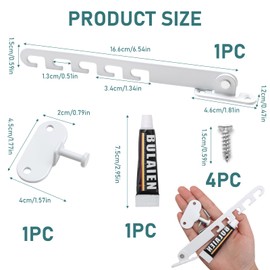 SMCEHEYA Window Locks Child Safety Window Restrictors for Upvc Cat Window Guard Aluminum Alloy Window Latch Stay Hold Open Window Opening Restrictors for Home Kindergarten School (16.5cm White)