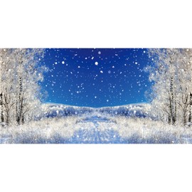 LFEEY 20x10ft Dreamy Forest Snowflake Background Winter Alps Snowy Landscape Photography Backdrop Falling Snow Covered Pine Tree Fir Mountain Snowfield Christmas New Year Holiday Studio Vinyl Props