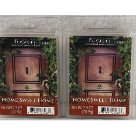 Fusion Wax Melts "Home Sweet Home" Highly Scented 2 Packs of 2.5 oz Each