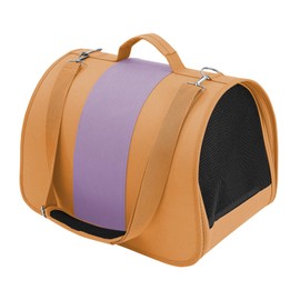 Petradise Cat, Dog Carrier for Medium Large Cats Puppies up to 60 Lbs, TSA Airline Approved Carrier Soft Sided, Collapsible Travel Puppy Carrier (Orange and Plum, Large)