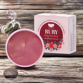 Koelf Fatigue recovery, elasticity around the eyes, improvement of wrinkles around the eyes, Ruby Bulgarian Rose hydrogel eye patches (4 pieces, 60 pieces) / 코엘프 피로 회복 눈가 탄력 눈가 주름 개선 루비 불가리안로즈 하이드로겔 아이패치 4개 60개입
