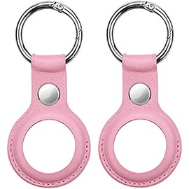 Urcover Protective Case Compatible with AirTag in Pink, Pack of 2, Scratch-Resistant Portable Case with Key Ring, Protection Against Impact, Dirt Scratches, Accessories, Bluetooth Tracker