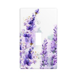 Lavender Light Switch Cover Decorative Single Toggle Wall Plate Outlet Cover For Bathroom Bedroom