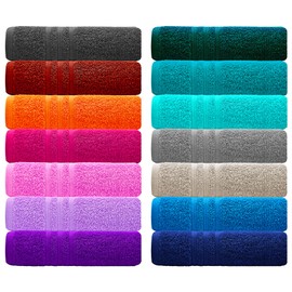 Lashuma Bathroom Set London Hand Towels, 2 x Guest Towels, Green - Nautic, Flannels 30 x 30 cm