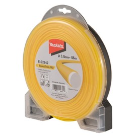 Makita E-02842 Round Trim Pro Longlife Reinforced Trimmer Line Nylon Yellow 3.0 mm x 56 m for Strimmer and Brush Cutter