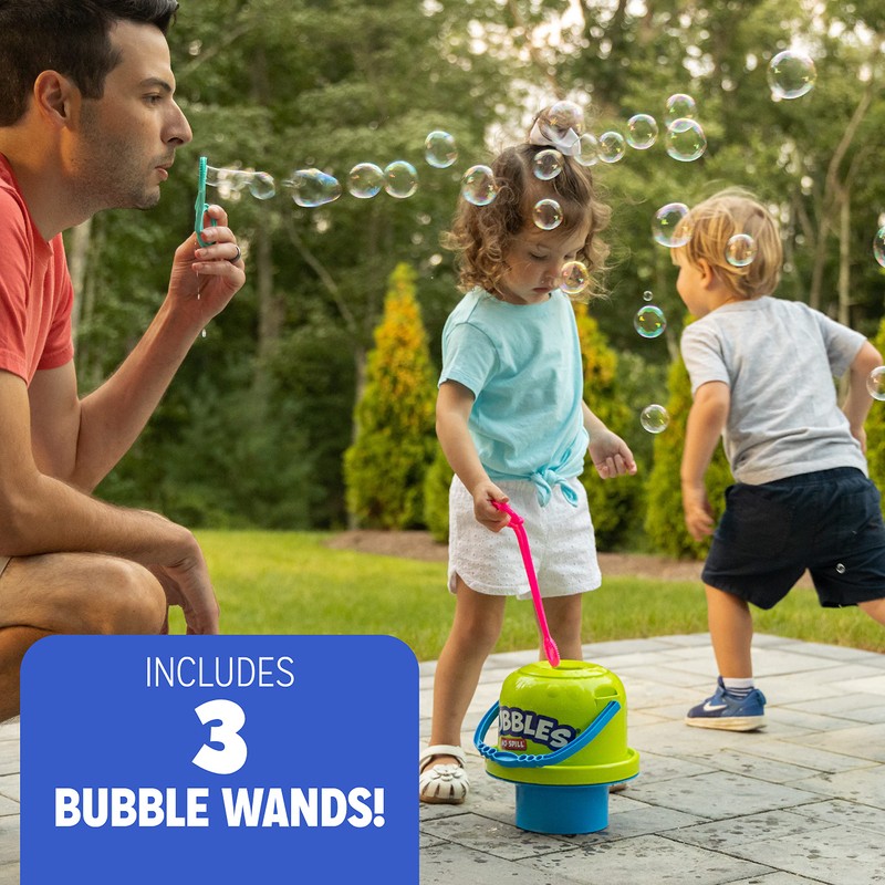 Fubbles Bubbles No-Spill Big Bubble Bucket | Bubbles for Toddlers